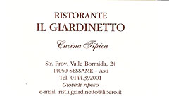 Ristorante Il Giardinetto Sessame Ristorante Il Giardinetto Sessame